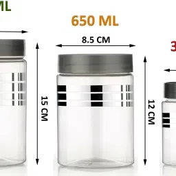 reeq Plastic Grocery Container- 1200 ml, 650 ml, 350 ml image 5