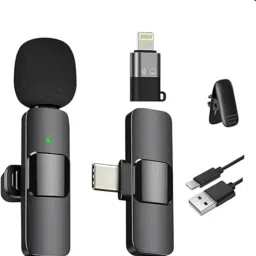 Ad Enterprise AD K8 wireless mic with USB type C foryoutube blogging Camera Microphone-14