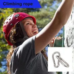 fit fusion Climbing Rope with Hook, 10 MM Static Tensile Force Upto - 20 KN Blue image 3