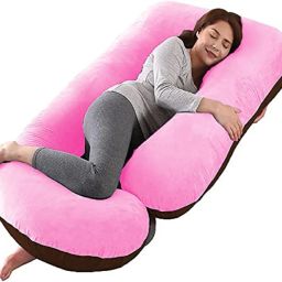 Microfibre Solid Pregnancy Pillow Pack of 1-image-126