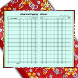 Premium Monthly Attendence Register | 50 Sheets | 100 Pages | Hard bound 1-Part Record Keeping Books-2