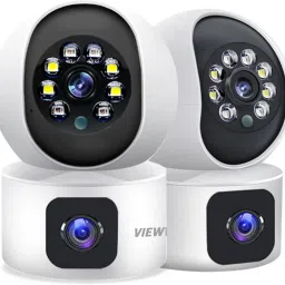 Viewvision AT-610 Full HD 1296p 3MP Dual Lens View Combo 360° Pan/Tilt Pack of 2 Wi-Fi Home Security Camera-image-2