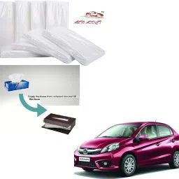 Car Tissue Box Refiller facial tissue (Pack of 10,100 pulls 2 ply,TISSUE REFILL ONLY) For Honda Amaze Old Vehicle Tissue Dispenser-image-42