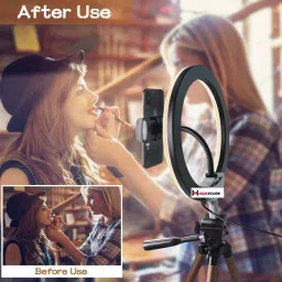 JAMMY ZONES Big Selfie Ring Light 10" with 7ft Tripod Stand for video,Reels Studio J27 Ring Flash image 4