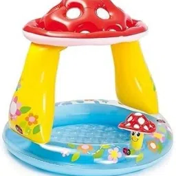 Inflatable Swimming Play Pool Mushroom Baby Pool Small Size (40inch x 35inch) Inflatable Swimming Pool-picture-1