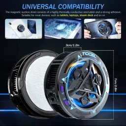 Zomei Phone Cooler Gaming Fan with 3 Level Modes for iPhone Android Cooling Pad image 2