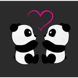 RAWAT TRADERS Couple Panda Mouse Pad FKMP0071 Mousepad-image-3