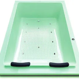 Phoenix 6 Feet Acrylic Rectangular with Front Panel and Bubble Bath - Green Free-standing Bathtub-79