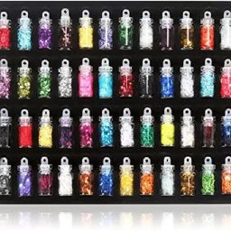 48 Bottles/Set 3D Nail Art Charms Kit, Random Nail Art Glitter Sequins-6