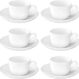 Pack of 12 Opalware Pack of 12 Opalware White Fine Tableware Bone China Tea Cups-image-41