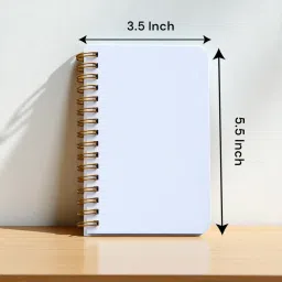 innaxa Pocket Spiral Notebook, 3.5 x 5.5 inch Pocket-size Notebook (White Cover with Gold Wire Binding), 50 Sheet Each Notebook 100 Pages 120 Pages image 2