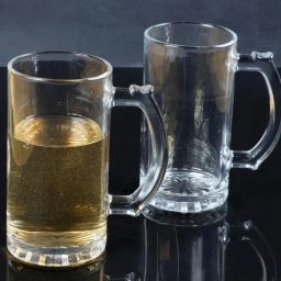 (Pack of 2) Funky Stylish Transparent Beer Glass With Solid Handle Beer Mug Glass Set Beer Glass-image-46