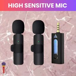 K35 Wireless Mic With Collar Microphone forYoutube/Voice Recording/InterviewB425 Microphone-image-87