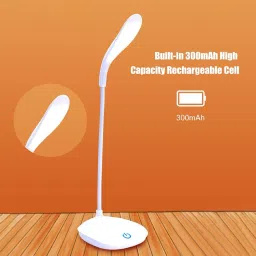 akr LED Touch Desk Lamp with Eye Protection Light Stand and On/Off Switch Led Study Table Lamps Study Lamp (40 cm, White) table lamp Study Lamp image 3