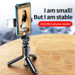 POZUB Selfie Stick And Stand R1S With Flash Light And Remote Control +Dustproof Bag Tripod, Monopod, Monopod Kit, Tripod Ball Head, Tripod Bracket, Tripod Clamp, Tripod Kit image 5