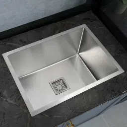 HANDMADE Stainless Steel Kitchen Sink with Steel Waste Coupling 21 x 18 Inch Stainless Steel Kitchen Sink With Single Bowl Vessel Sink-image-35