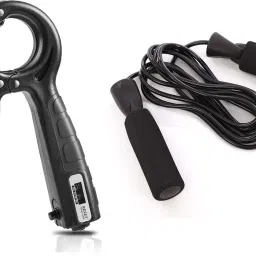 Workout Combo of Counter Hand Gripper with Skipping Rope for Men & Women Fitness Accessory Kit Kit-image-25