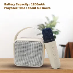 arteco M17K Portable Bluetooth Speaker with Wireless Mic With USB, AUX and TF Card Port image 4