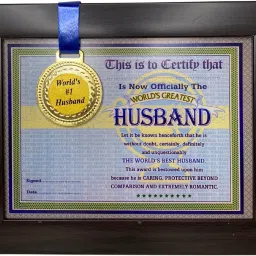 Best Husband in World Framed Certificate - Unique Gifts for Husband Greeting Card-image-12