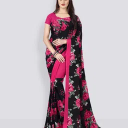 anand Printed, Floral Print Daily Wear Georgette Saree-picture-6