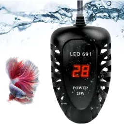 25W LED Digital Aquarium Heater with Quartz Design for Fish & Turtle Tanks Submersible Aquarium Immersion Heater-image-7