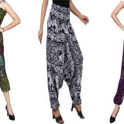 Printed Rayon, Cotton Women Harem Pants-image-56