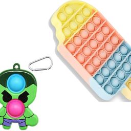 Fidget Toys, Pop Bubble Fidget Sensory Toy, Push Fidget Toy for Kids, Silicone Stress Toys (Ice Cream)…-33