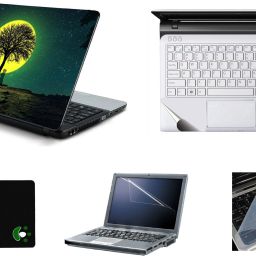 Mitram 5in1 Laptop Accessories Combo 15.6 Inch Cute Couple laptop Skins Stickers, Screen Guard, Key Guard, Mouse Pad and Palmrest Skin Combo Set-picture-33