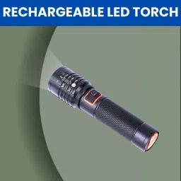 Rechargeable Torch Light, Telescopic Zoom, Ultra Bright LED Flashlight Z490 Torch-image-33