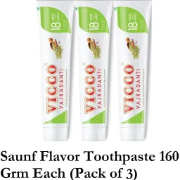 Vajradanti Tooth Paste Saunf Flavour (160 grm x 3 Pc) Toothpaste-image-2