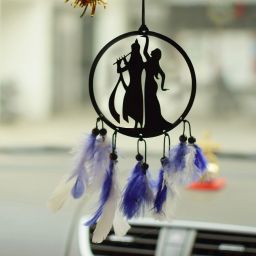 radha krishna dream catcher for car hanging Decorative Showpiece - 30 cm-image-35