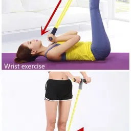 fitaza Pull Reducer Tummy Trimmer Ab Builder Exerciser with 4 Tubes Bands Ab Ab Exerciser image 2