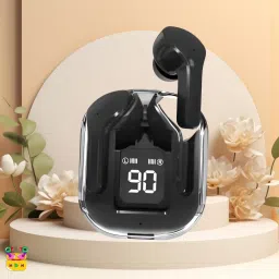 Ultrapods Max Blutooth Earbuds With Transparent Design Case & Led DisplayE57 Bluetooth Headset-image-65