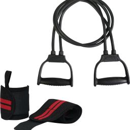 Fitness Combo of Wrist Support and Double Toning Tube for Full Body Hand Workout Fitness Accessory Kit Kit-image-72