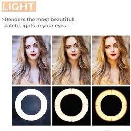 Krittoe 12 inch Ring Light ONLY with 3 Color Modes Dimmable ring light Ring Flash image 4