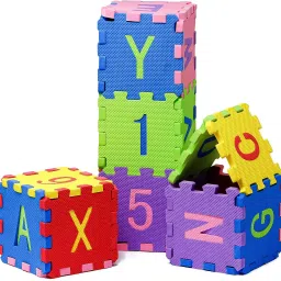 kobbet 36Pcs ABCD Alphabet Puzzle Foam Mat for Interlocking Learning Alphabet & Number image 3