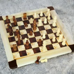 Majestic Chess Wooden Game Set – Premium Handmade Board with Wooden Pieces 4.5 cm Chess Board-picture-41