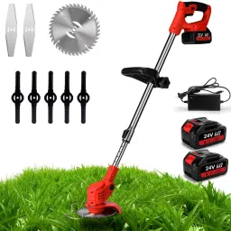 Cordless Electric Brush Cutter Stringless Weed Eater with 2 Types Blades 24v Cordless Grass Trimmer-picture-25