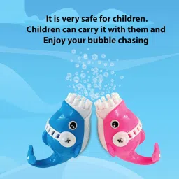 kalpaira Dolphin Bubble Gun, Portable 10-Hole Bubble Machine with Continuous Blast Water Gun image 5