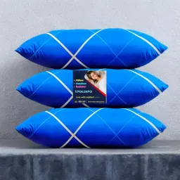 LUXURY Polyester Fibre Abstract Sleeping Pillow Pack of 3-image-3