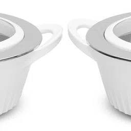 jaypee Olivia Inner Stainless Steel Casserole for Serving, Small Chapati Box Pack of 2 Thermoware Casserole Set-picture-2