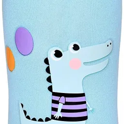 Cute Animated Patterned Soft Stretchable Baby Feeding Bottle Cover with Easy to Hold Strap for 120ml, 150ml, 240ml (Dinosaur, Pack of 1)-picture-3