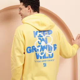 mast & harbour Men Full Sleeve Printed Hooded Sweatshirt-picture-3