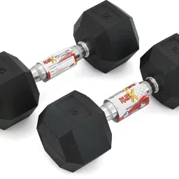 Rubber Coated Professional Exercise Hex Dumbbells (Pack of Two) Fixed Weight Dumbbell-image-44