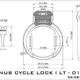 bonus Cycle Lock LT-01 (Side Key) Bicycle Lock image 2