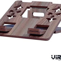 Virth Portable Wooden Laptop Stand Wooden Laptop Stand for Desk with Adjustable Height Laptop Stand-picture-1
