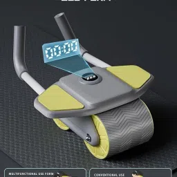 blurism New Upgraded Automatic Rebound Abdominal Wheel with 4 Elbow Support with Timer Mini Pedal Exerciser Cycle image 2