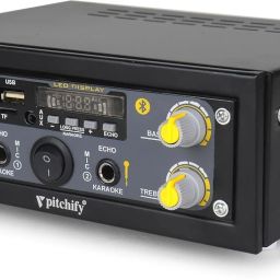 Amplifier Mic Karaoke Bass Balance Volume USB Bluetooth Connectivty Metal 5 W AV Control Amplifier-image-22