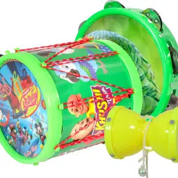 Musical Khanjari(23.7x5cm), Damru(9.5x12.9cm) with Drum(17.4x17.8cm)-37