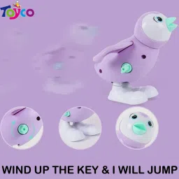 toyco Wind Up Key Operated Jumping Penguin Toys Set with 360 degree Rotating Head image 4